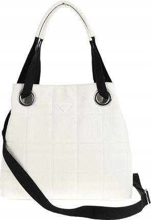 Torebka Damska Worek Modna Listonoszka pikowana na Ramię YD9598 White - zdjęcie 2