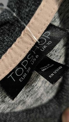 TOPSHOP Cienki Sweter Damski Bez Kaptura Długi Rękaw Rozmiar 38 Szary - zdjęcie 2
