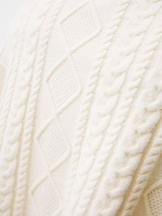 Bershka Biały Sweter Damski Krótki Krój Długi Rękaw Rozmiar L - zdjęcie 4