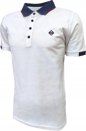 Koszulka polo męska tshirt sportowy z kołnierzem BIAŁA 4XL - zdjęcie 3