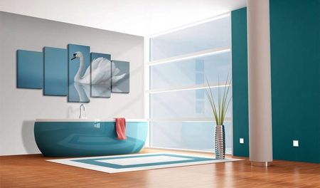 Artgeist Obraz Łabędź w błękicie 225X112.5 - zdjęcie 2