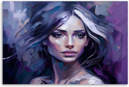 Feeby Obraz na płótnie, Kobieta Glamour Fioletowy 60x40 - zdjęcie 3