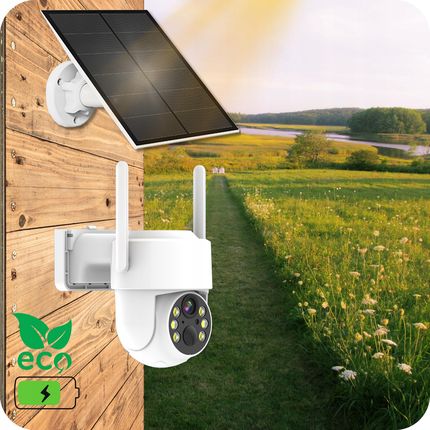 Eurolook Solarna Kamera Wifi 4Mpx Smart Zewnętrzna Obrotowa Ip Bezprzewodowa Alarm - zdjęcie 3