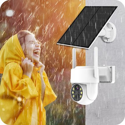 Eurolook Solarna Kamera Wifi 4Mpx Smart Zewnętrzna Obrotowa Ip Bezprzewodowa Alarm - zdjęcie 2