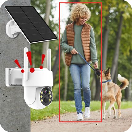 Eurolook Solarna Kamera Wifi 4Mpx Smart Zewnętrzna Obrotowa Ip Bezprzewodowa Alarm - zdjęcie 5