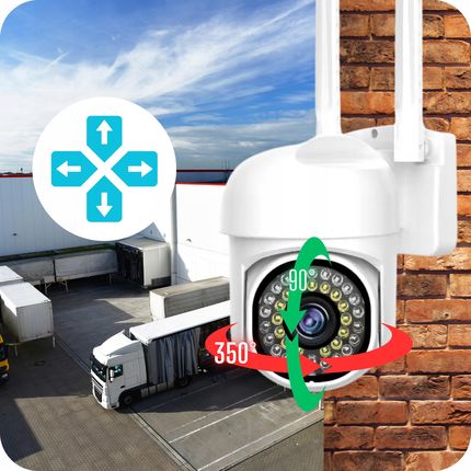 Eurolook Bezprzewodowa Obrotowa Kamera Wifi 5Mpx Quadhq Do Monitoringu Zewnętrzna Sd - zdjęcie 6