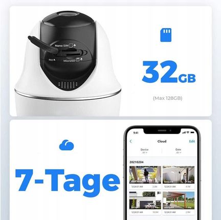 Iegeek Bezprzewodowa Zewnętrzna Kamera Monitorująca 4G Lte Z Kartą Sim, 2K 3Mp - zdjęcie 2