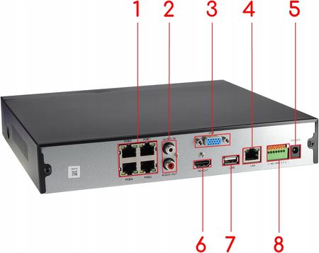 Zintronic Zestaw Monitoring 4 Kamery Poe 4K Ultra Hd 8Mpx Szare Kopułki Detekcja - zdjęcie 4