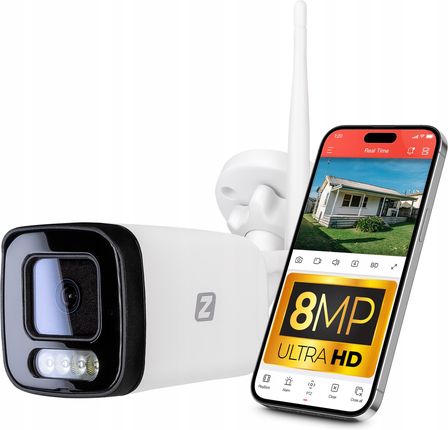 Zintronic Zestaw Monitorungu 4X Kamera Zewnętrzna Tubowa Ip Wifi 8Mp - zdjęcie 3