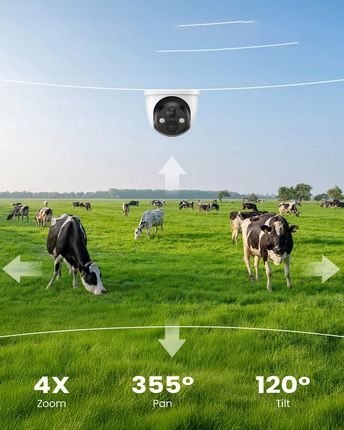 Iegeek Zewnętrzna Kamera Solarna 2K Na Karte Sim 4G Obrotowa Monitoringu Domu 32Gb - zdjęcie 6