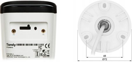 Tiandy Kamera Ip Tc-C34Ws Spec:I5W/E/Y/M/2.8Mm/V4.2 Color Maker - zdjęcie 4
