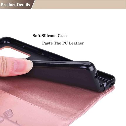 Etui Portfel Plecki Samsung Galaxy S24 Ultra – Róża Skóra Pu Różowe Złoto - zdjęcie 3