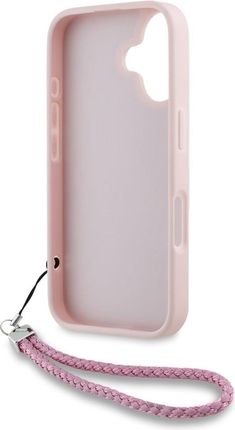 Karl Lagerfeld Etui Quilted Initial Logo Chain Strap Do Iphone 16 Różowy - zdjęcie 4