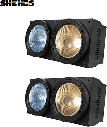 Oświetlenie sceniczne SHEHDS 200W, podwójne diody LED COB, sterowanie DMX, długa żywotność, 2 sztuki 200W, wtyczka EU - zdjęcie 2