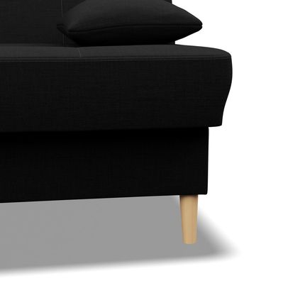WERSALKA AVENTO Rozkładana z Funkcja Spania Kanapa Sofa WYGODNA CZARNA - zdjęcie 5