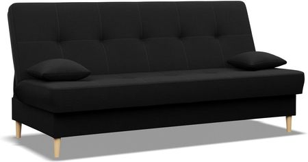 WERSALKA AVENTO Rozkładana z Funkcja Spania Kanapa Sofa WYGODNA CZARNA - zdjęcie 3