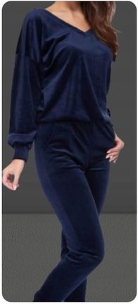 Komplet DRES WELUROWY Polski mięsisty dekolt w serek GRANAT 3XL - zdjęcie 3