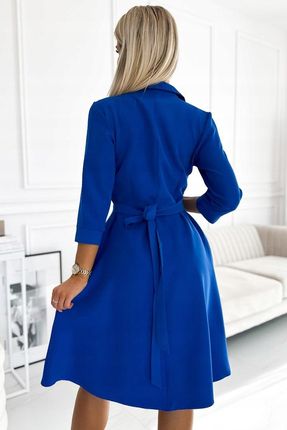 Sukienka Sandy chabrowa szmizjerka midi elegancka rękaw - XXL - zdjęcie 5