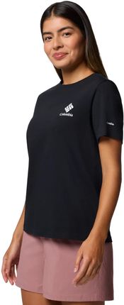 Koszulka damska - t-shirt Columbia Rolling Bend Graphic SS Tee 2120021011 Czarny - zdjęcie 2