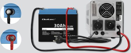 Zestaw: 2 x akumulator Qoltec LiFePO4 12.8V 30Ah (30A) + bezobsługowy BMS - zdjęcie 5