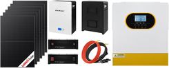 Zdjęcie Off-gridowy zestaw solarny 5500W: 6 x paneli 430W + magazyn energii LiFePO4 100AH 51.2V + przewody do połączenia + hybrydowy inwerter solarny Off-Grid - Radzionków