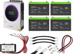 Zdjęcie Zestaw: hybrydowy inwerter solarny Off-Grid Qoltec 6kVA/6kW 120A MPPT LCD Wi-Fi BMS SINUS + 4 x akumulator żelowy Qoltec GEL Professional LongLife 1 - Koziegłowy