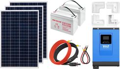Zdjęcie Off-gridowy zestaw solarny 3000W: 3 x panele 110W + 2 x DEEP 110Ah + przewody do połączenia + falownik hybrydowy VOLT POLSKA SINUS PRO ULTRA 6500-M 24 - Żory