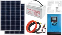 Zdjęcie Off-gridowy zestaw solarny 1000W: panele 110W + DEEP 110AH + przewody do połączenia + zasilacz awaryjny Sinus PRO ULTRA 2000 12V + 60A MPPT inwerter s - Pyskowice