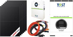 Zdjęcie Off-gridowy zestaw solarny 3000W: 6 x panele 430W + magazyny energii 200Ah + przewody do połączenia + zasilacz awaryjny Sinus PRO ULTRA-HV 6000 24V + - Radzionków
