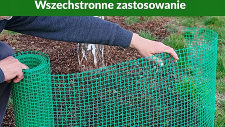 Marma Siatka Ogrodzeniowa Zielona Rabatowa Plastikowa Wszechstronna 0,6M X 10M - zdjęcie 3