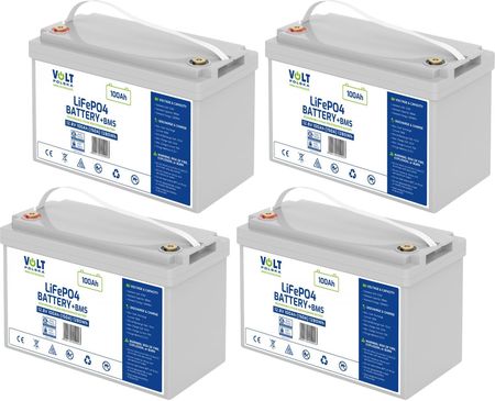 Zestaw: 4x akumulator Volt LiFePO4 12.8V 100Ah (150A) + balanser do zestawu akumulatorów 48V - zdjęcie 4