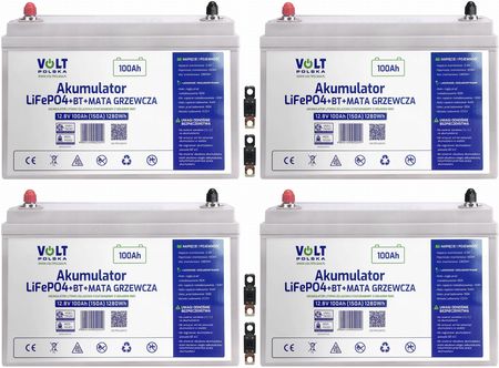 Zestaw: 4x akumulator Volt LiFePO4 12.8V 100Ah (150A) BlueTooth + balanser do zestawu akumulatorów 48V - zdjęcie 4