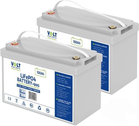 Zestaw: 2x akumulator Volt LiFePO4 12.8V 100Ah (150A) + balanser do zestawu akumulatorów 24V - zdjęcie 2
