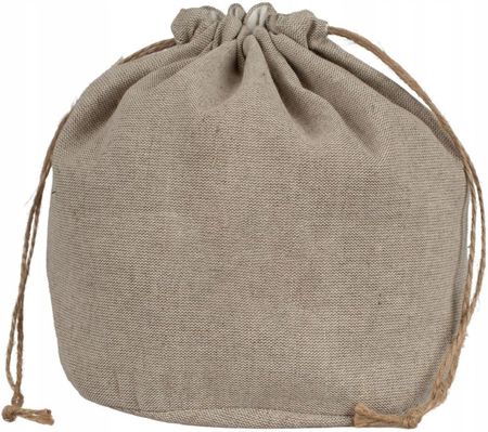 Lniany Chlebak z Podszewką i Haftem – Worek Sakwa na Pieczywo 25x20 cm - zdjęcie 2