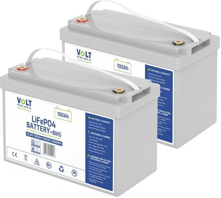 Zestaw: 2x akumulator Volt LiFePO4 12.8V 100Ah (100A) + prostownik do akumulatorów 24V LiFePO4 20A - zdjęcie 4