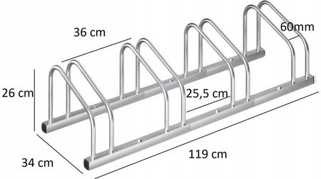 Stojak Na Rowery 4 Rowery Rower Rowerowy 119x34x26 - zdjęcie 4