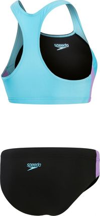 Speedo Damski Strój Kąpielowy Colbl Spl Mbk 2Pc Af Black/Purple - zdjęcie 2