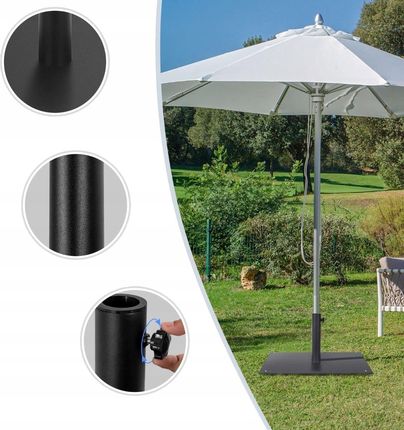 Costway Metalowa Podstawa Do Parasola Ogrodowego 1814297211 - zdjęcie 3