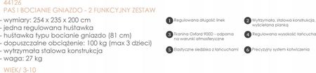 Intex Solidna Huśtawka Ogrodowa 2 Funkcje Pas I Bocianie Gniazdo 44126 1807995380 - zdjęcie 4