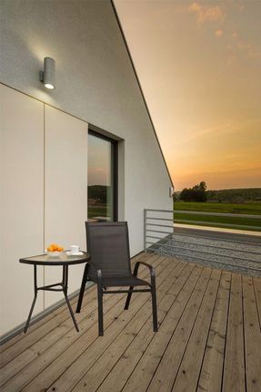 Bauerkraft Stolik Szklany Kawowy Na Balkon Taras Patio Półokrągły Czarny 1814501160 - zdjęcie 3