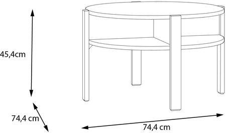 Forte Stolik Kawowy Pleasington Cftt5024 U60 Piaskowy - zdjęcie 2