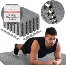Zdjęcie Fit.Me Mata Puzzle Pod Sprzęt Do Ćwiczeń 12Szt. Ochronna Podłoga Na Siłownię Szare - Wilamowice
