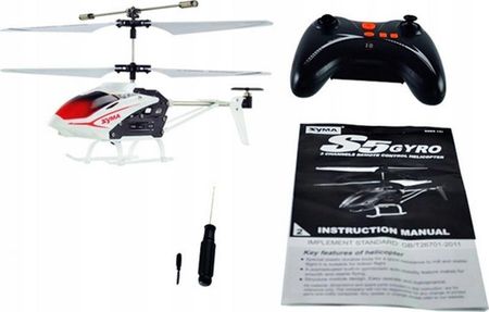 Helikopter Zdalnie Sterowany Na Pilota Rc Syma S5 3Ch Biały 65601QLKAGABC - zdjęcie 4