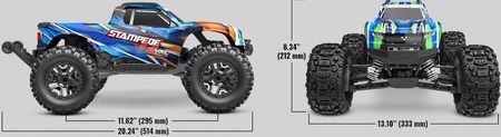 Traxxas Model Rc Stampede 4X4 Vxl V2 4Wd 90376-4 Monster Truck +90Km H - zdjęcie 4