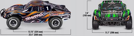 Traxxas Samochód Auto Rc Slash Hd 4X4 Vxl 1 10 Wzmocnione Części 68386-4 - zdjęcie 5