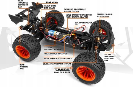 Maverick Auto Zdalnie Sterowane Rc Quantum2 Xt 4X4 1 10 Oświetlenie Led - zdjęcie 2