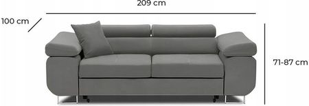 SOFA KANAPA RIGATTO NIEBIESKA GRANATOWA Wersalka KRONOS NOWOCZESNA - zdjęcie 3