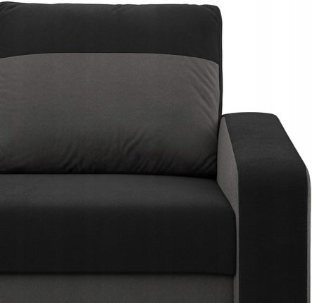 ŁÓŻKO SOFA ORION CZARNY SZARY KANAPA Wersalka Rozkładana Wygodna PIANKA - zdjęcie 3