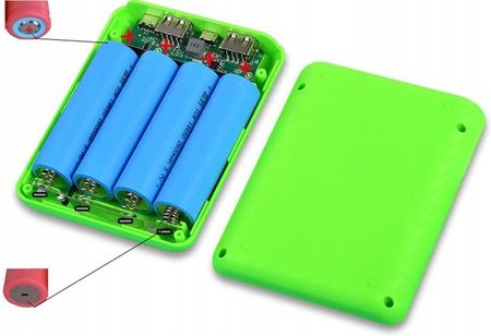 OBUDOWA NA OGNIWA BATERIE POWER BANK 4x 18650 2X USB-A QC 18W SCP 22.5W PD - zdjęcie 3