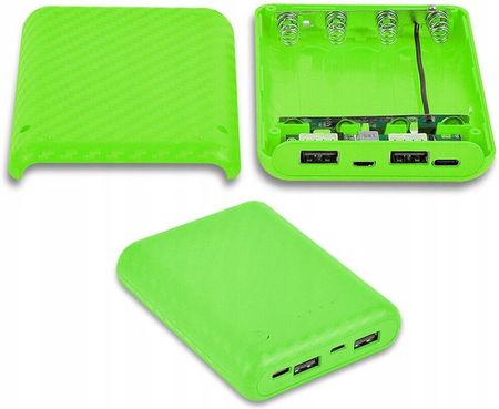 OBUDOWA NA OGNIWA BATERIE POWER BANK 4x 18650 2X USB-A QC 18W SCP 22.5W PD - zdjęcie 4